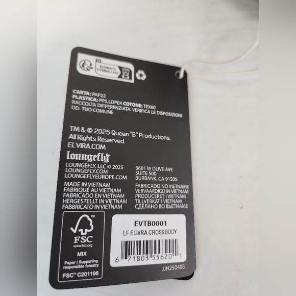 Loungefly Elvira Mistress Of The Dark Crossbody NWT Red/Black Spiderweb Goth - Picture 4 of 16